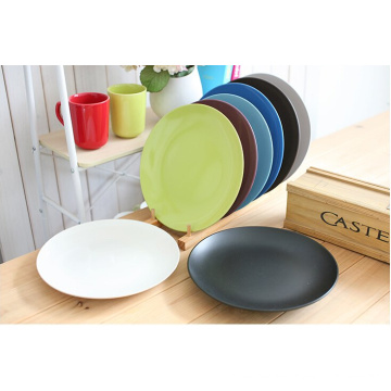 Haonai 6 piece dinner plate set ceramic fruit plate with 6 assortment in glazing color for kitchenware,everyday dinning